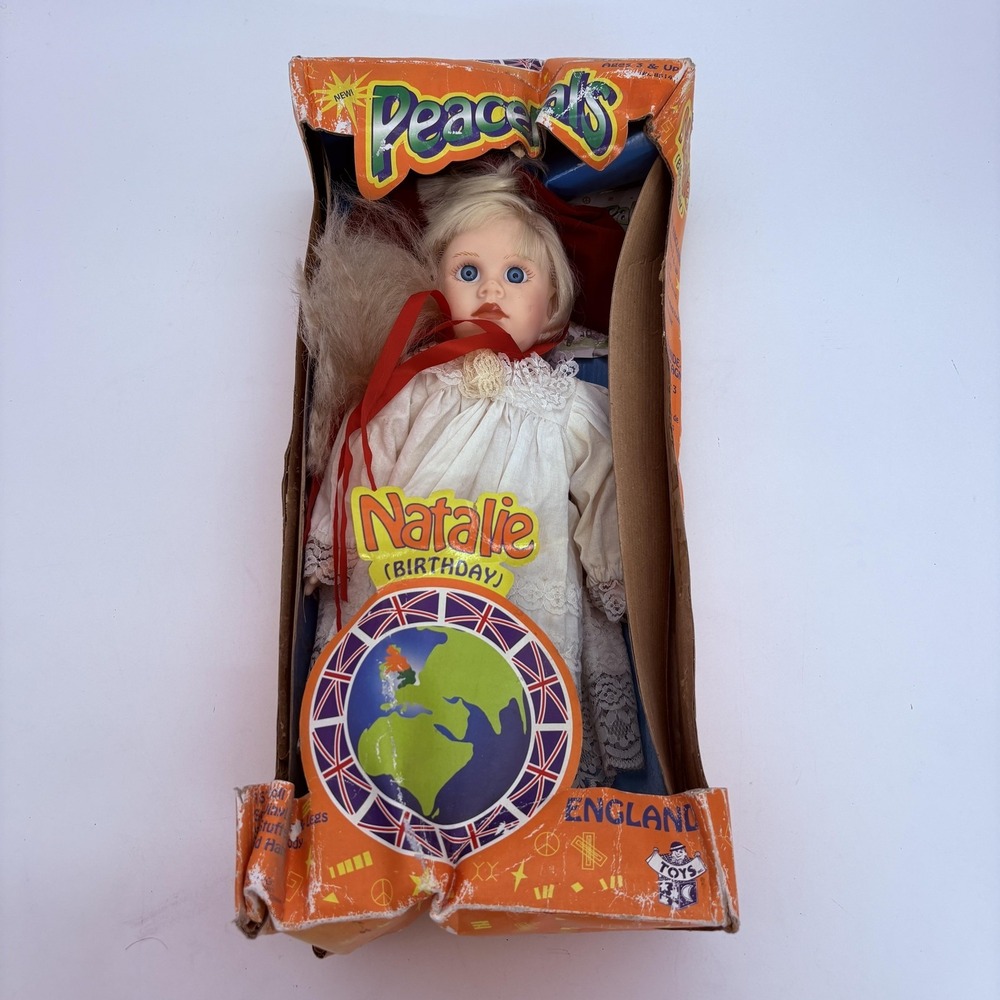 Peace Kids Natalie Birthday 16in Girl Play Doll DAMAGED Box Toys Inc Toy
